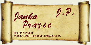 Janko Pražić vizit kartica
